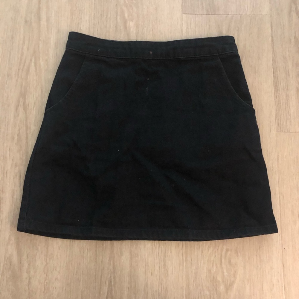Topshop Denim Moto Skirt